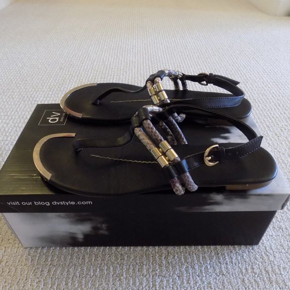 DV by Dolce Vita Shoes - DV DOLCE VITA DARCIE BLACK STELLA SANDALS